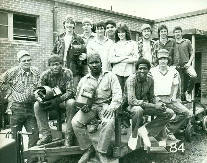 My Favorite Picture Of My Mom. She Was The Only Girl In Her Welding Class In 1984. Byrd High School, Shreveport, Louisiana