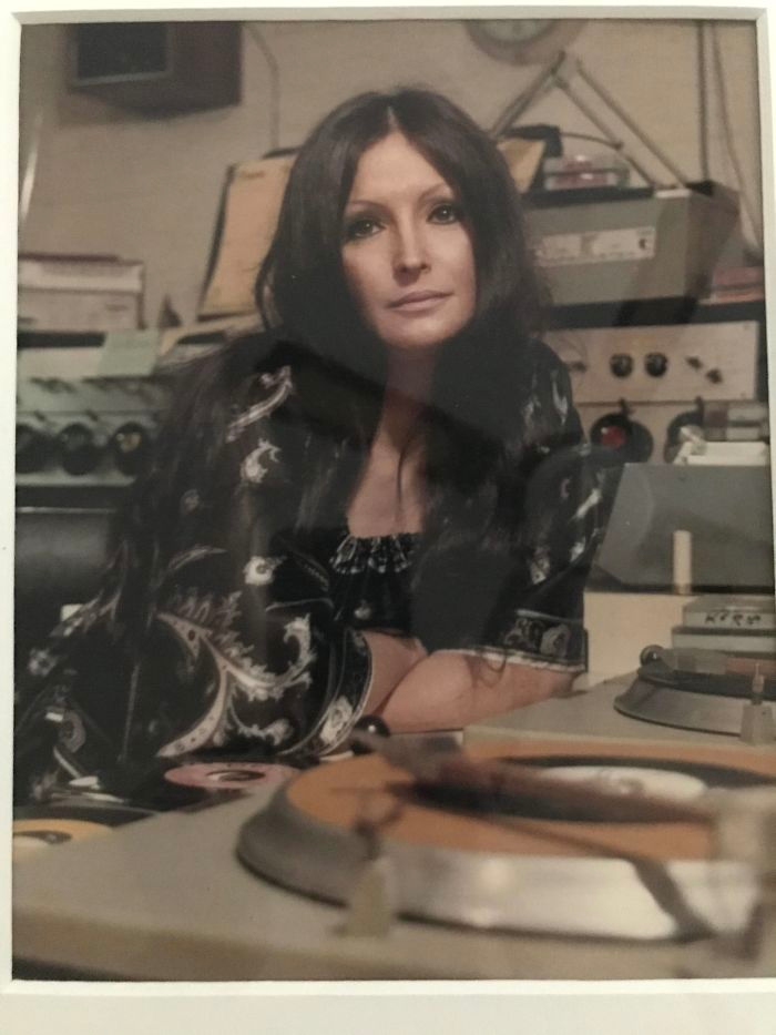 Mom Spinning Records At Kwkh, Shreveport - 1977